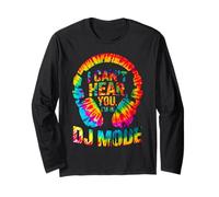 I Can’T Hear You I’M in DJ Mode Tie-Dye Headphones Graphic Manche Longue