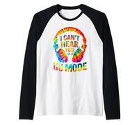 I Can’T Hear You I’M in DJ Mode Tie-Dye Headphones Graphic Manche Raglan