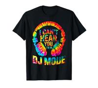 I Can’T Hear You I’M in DJ Mode Tie-Dye Headphones Graphic T-Shirt