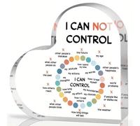 I Cannot Control Signs & Plaques, I Cannot Control Signs & Plaques, Things I Can Not Control Plaques acryliques gravées en forme de cœur, pour la santé mentale, pour salle de traitement, bureau, salle