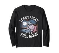 I can't adult it's a full moon halloween Manche Longue