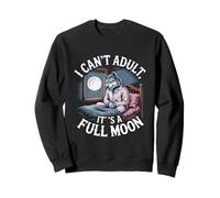 I can't adult it's a full moon halloween Sweatshirt