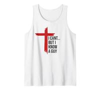 I Can't But I Know Guy Men Jesus Cross Minimalist Christian Débardeur