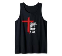 I Can't But I Know Guy Mens Jesus Cross Minimalist Christian Débardeur