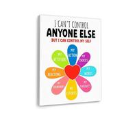 “I Can't Control Anyone Else” Wall Art, Mental Health & Mindfulness Print for Therapy Office and Personal Space (Unframed,16x24inch(40x60cm))