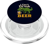 I Can't Drink Beer Dinosaur Funny T-Rex Beer Drinking Humour PopSockets PopGrip pour MagSafe