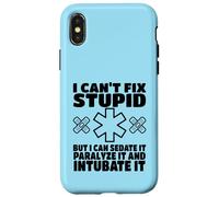 I Can't Fix Stupid But I Can Sedate It Funny Paramedic EMT Coque pour iPhone X/XS