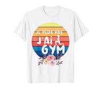 I Can't Have Gym for Gym with Sense of Humour Gymnast T-Shirt, Homme, Blanc, L
