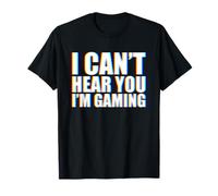 I Can't Hear You I'm Gaming Glitch EDM T-Shirt