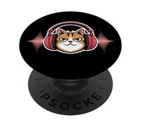 I Can't Hear You Meme Can't Hear You Chat Kitty Kitten PopSockets PopGrip Adhésif