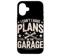 I Can't I Have Plans in The Garage Manuel Car Driver Car Guy Coque pour iPhone 16