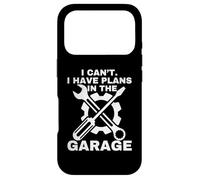 I Can't I Have Plans in The Garage Mechanic Car Amateur Coque pour iPhone 17 Pro