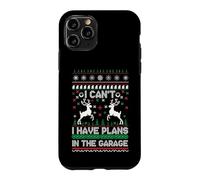 I Can't I Have Plans in The Garage Ugly Christmas Coque pour iPhone 11 Pro