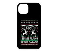 I Can't I Have Plans in The Garage Ugly Christmas Coque pour iPhone 13