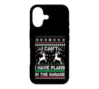 I Can't I Have Plans in The Garage Ugly Christmas Coque pour iPhone 17