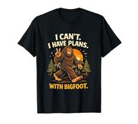 I Can't I Have Plans with Bigfoot Funny Sasquatch Forest T-Shirt
