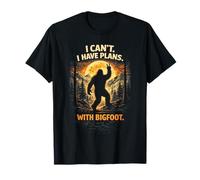 I Can't I Have Plans with Bigfoot Funny Sasquatch Forest T-Shirt