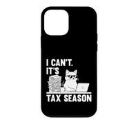 I Can't It's Tax Season Funny Cat Accounting Tax Day Coque pour iPhone 12 Mini