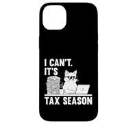 I Can't It's Tax Season Funny Cat Accounting Tax Day Coque pour iPhone 14 Plus