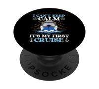 I Can't Keep Calm It's My First Cruise - Vacances de croisière PopSockets PopGrip Adhésif