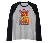 I Can't Resist Pizza, drôle, nourriture kawaii, amateur de pizza Manche Raglan