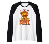I Can't Resist Pizza, drôle, nourriture kawaii, amateur de pizza Manche Raglan
