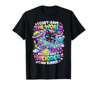 I Can't Save The World But I Can Make it weirder Cat UFO T-Shirt Graphique avec Valeur