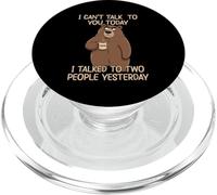 I Can't Talk to You Today I Talked to Two People Yesterday PopSockets PopGrip pour MagSafe