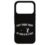 I Can't Work Today My Arm is in A Cast Fête des Pères Pêche Coque pour iPhone 17 Pro