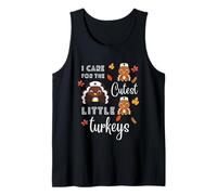 I Care for The Cutest Little Turkey, Funny Nurse Turkey Débardeur