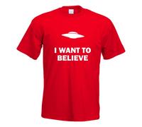 I Carénage To Believe UFO T-Shirt Impression Haut Fun Design Imprimé