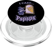 I Cast Psps Funny Fantasy Wizard Magic Cute Cat Lover Meme PopSockets PopGrip pour MagSafe