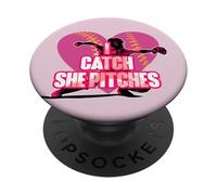 I Catch She Pitches Attrape-Balle Molle Assorti PopSockets PopGrip Adhésif