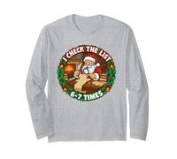 I Check The List 6-7 Times - T-Shirt Père Noël Meme Manche Longue