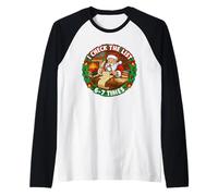 I Check The List 6-7 Times - T-Shirt Père Noël Meme Manche Raglan