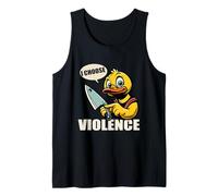 I Choose Violence Quote Funny Duck Knife tees for men women Débardeur