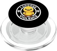 I Choose Violence Today Duck Irony and Sarcasm Funny Duck PopSockets PopGrip pour MagSafe