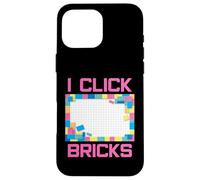I Click Bricks Jouet de Construction de Briques colorées Hobby Coque pour iPhone 16 Pro Max