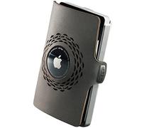 I-CLIP Acier Inoxydable pour Apple AirTag avec Pince à Billets Interchangeable - Portefeuille - Portefeuille Fin - Porte-Monnaie Compatible avec Apple AirTag -Acier sablé Gris Urbain