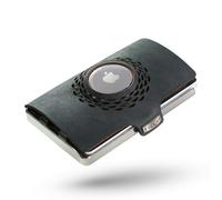 I-CLIP Acier Inoxydable pour Apple AirTag avec Pince à Billets Interchangeable - Portefeuille - Portefeuille Fin - Porte-Monnaie Compatible avec Apple AirTag - Acier Poli Noir