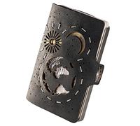 I-CLIP Original Mini Wallet avec Pince à Billets - Slim Wallet - Portefeuille en Cuir - Premium Portemonnaie - Porte-Cartes - Soleil Lune Terre