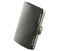 I-CLIP Original Porte-Cartes de crédit avec Pince à Billets - Portefeuille Fin - Porte-Monnaie en Cuir - Portefeuille Premium - Porte-Cartes - Soft Touch Olive Noir