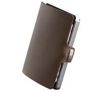 I-CLIP Original Porte-Cartes de crédit avec Pince à Billets - Portefeuille Fin - Porte-Monnaie en Cuir - Portefeuille Premium - Porte-Cartes - Soft Touch Brun