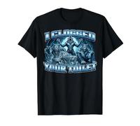 I Clogged Your Toilet Funny Alpha Wolf Meme Stupid Brainrot T-Shirt Graphique avec Valeur