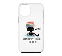 I Closed My Book to Be Here Cat What Black Cat Books Lovers Coque pour iPhone 12/12 Pro