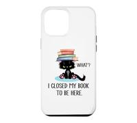 I Closed My Book to Be Here Cat What Black Cat Books Lovers Coque pour iPhone 12 Pro Max