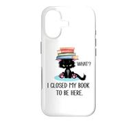 I Closed My Book to Be Here Cat What Black Cat Books Lovers Coque pour iPhone 17