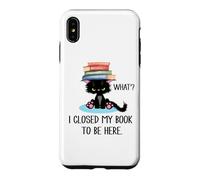 I Closed My Book to Be Here Cat What Black Cat Books Lovers Coque pour iPhone XS Max