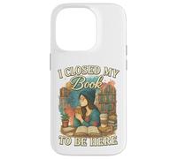 I Closed My Book to Be Here Vintage Reader Aesthetic Coque pour iPhone 14 Pro