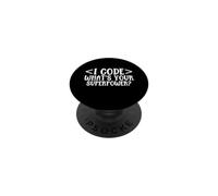 I Code - Quel est Ton Super Pouvoir PopSockets PopGrip Adhésif